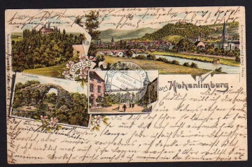 Hohenlimburg 1900 Schloß Hünnenpforte Litho 