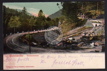 Badenweiler Sirnitzstrasse 1903 Bahnpost 