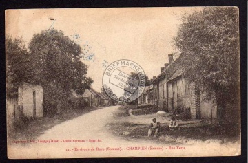 Environs de Roye Somme 1915 Champien Somme Rue 