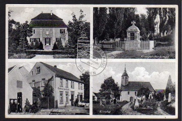 Kobershain Gasthof Schloß Kirche 1933 Kriegerd 