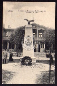 Libau 1916 Denkmal Einzug der Deutschen 
