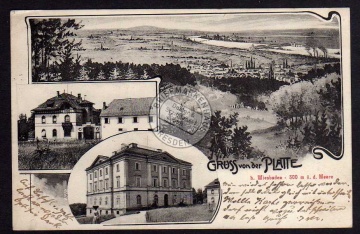 Platte bei Wiesbaden 1908 Restaurant 