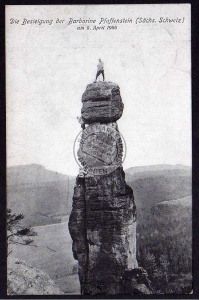 Pfaffenstein 1908 Kletterer Barbarine 