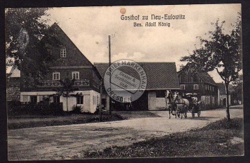 Gasthof Neu Eulowitz A. König Bahnpost 1911 