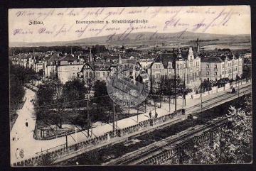 Zittau Bismarckallee Friedländerstraße 1914 