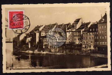 Görlitz Alte Häuser an der Neisse 1929 