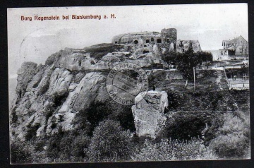 Burg Regenstein Blankenburg 1913 Bahnpost 