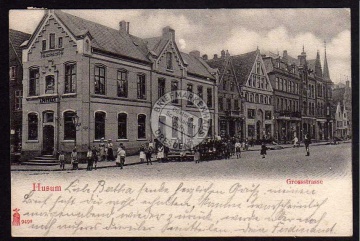 Husum Grossstraße 1904 Bahnpost 