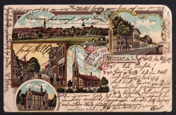 Winsen a.L. Litho Bahnhof Lüneburgerstr. 1902 