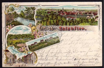 Bad Salzuflen Litho 1897 Schliepsteiner Tor 