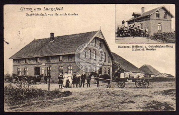 Langefeld Gastwirtschaft Gerdes Bäckerei 1915 