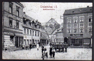 Crimmitschau Mannichswalderplatz Geschäft 1922 