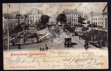 Bremerhaven Geestemünde Geestebrücke 1901 