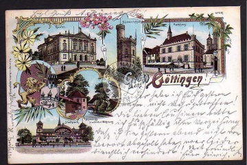 Göttingen Litho 1900 Bismarcks Studenten Wohnung 