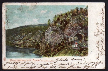 Harrassprung mit Tunnel 1902 b Lichtenwalde 