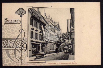 Freiburg B. Salzstrasse Palais 1915 Bahnpost 