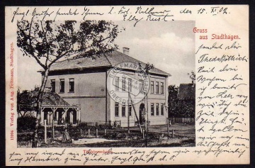 Stadthagen Töchterschule 1902 Bahnpost 