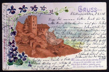 Schillupischken 1905 Burg als Applikation 