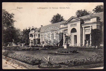 Sagan Zagan Ludwigsgarten Schloß Park 1907 