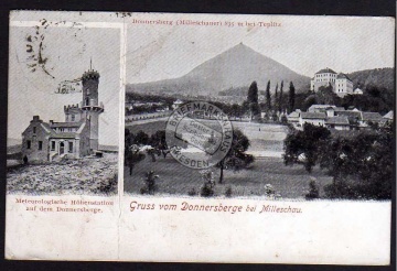 Milešov Milleschau 1910 Donnersberg Warte 