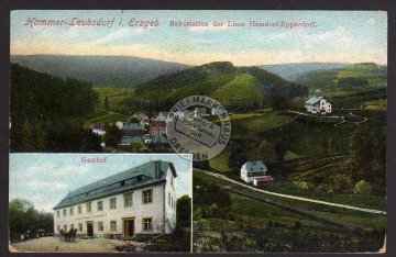 Hammer Leubsdorf E. Gasthof Bahnstation  1907 