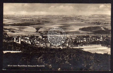 Blick vom Rochlitzer Berg auf Rochlitz 1932 