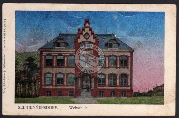 Seifhennersdorf Webschule 1917 Lunakarte 