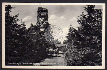 Smrk Tafelfichte Isergebirge Aussichtsturm 