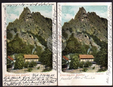 2 AK Königsruhe im Bodetal 1903 