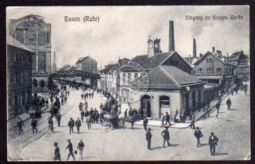 Essen Ruhr Eingang Krupps Werke 1906 