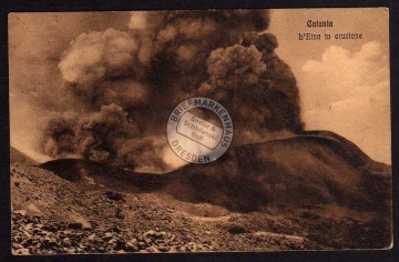 Catania Etna in eruzione Ätna Ausbruch 1913 