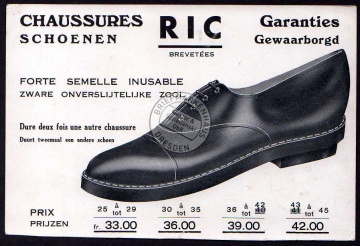 Péruwelz Reklame Schuhe RIC Brevetees 1930 