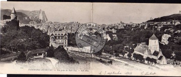 Riesen AK Étretat Kreidefelsen Panorama 1902 