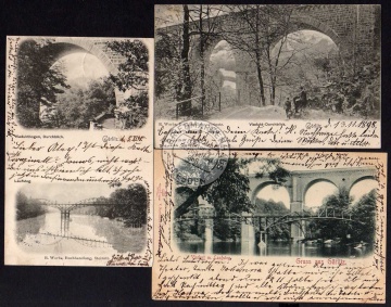 3 AK Görlitz Viadukt Laufsteg 1898 