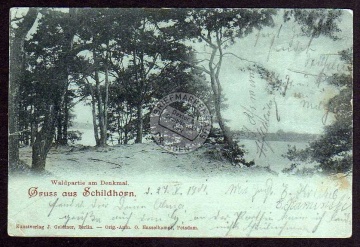 Berlin Grunewald Schildhorn Wald  Denkmal 1901 