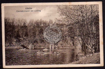 Görlitz Eisenbahnviadukt und Laufsteg 1928 