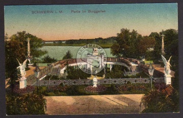 Schwerin M. Burggarten Skulpturen 1925 