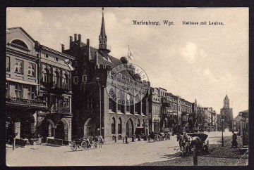 Marienburg Wpr. Rathaus Lauben 1915 