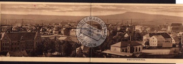 3teilige Klapp AK Bischofswerda Panorama 
