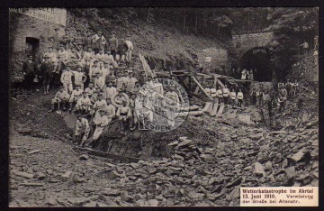 Katastrophe 1910 Ahrtal Altenahr Verwüstung 