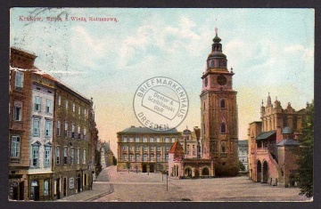 Krakau Krakow Rathausplatz 1909 