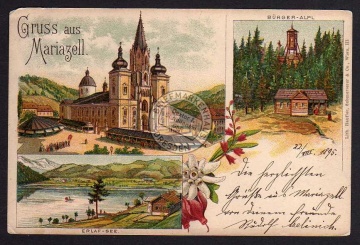 Mariazell 1895 Basilika Bürger Alpl Erlaff See 