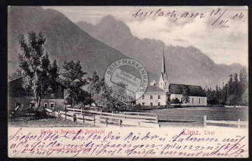 Lienz Tirol Kirche in Amlach Spitzkofel 1904 