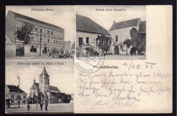 Horaždovice Horaschdowitz Schule Schloß 1910 