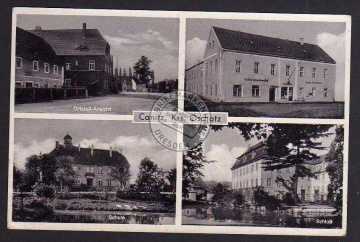 Canitz Kr. Oschatz Gasthof Schloß Schule 1942 