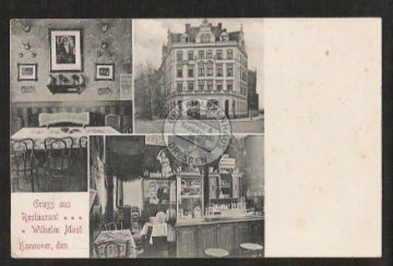 Hannover Restaurant Wilhelm Most vor 1907 