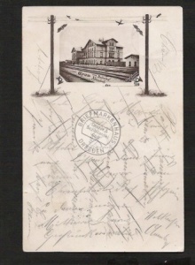 Gruß vom Bahnhof Narsdorf 1898 