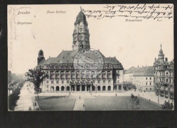 Dresden Ringstrasse Kreuzstrasse mit Neuem Rat 