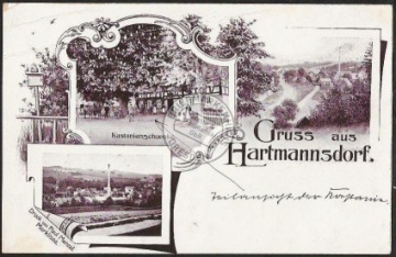 Litho Hartmannsdorf Kastanienschänke Restaurant 