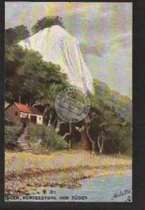 Rügen Könisstuhl v. Süden Künstlerkarte Gilete 